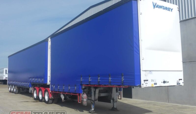
								2014 Vawdrey Vawdrey 34 Pallet Dropdeck Curtainsider B Double SET With full									