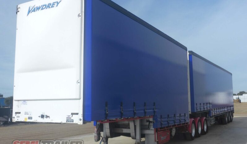 
								2014 Vawdrey Vawdrey 34 Pallet Dropdeck Curtainsider B Double SET With full									