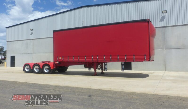 
								2009 Barker 12 Pallet FLAT Deck Curtainsider A Trailer full									