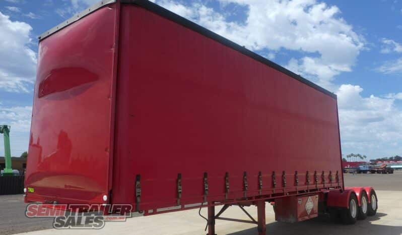 
								2009 Barker 12 Pallet FLAT Deck Curtainsider A Trailer full									