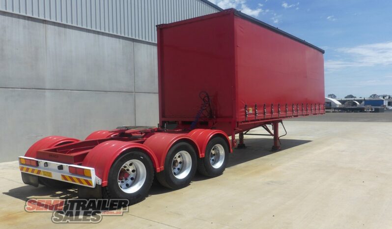 
								2009 Barker 12 Pallet FLAT Deck Curtainsider A Trailer full									