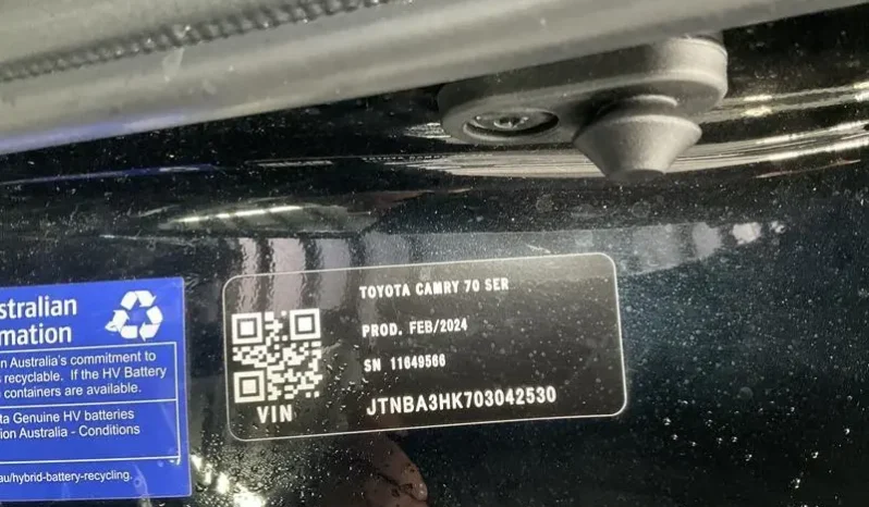 
								2024 Toyota Camry Axva70R Ascent Black 8 Speed Automatic Sedan full									