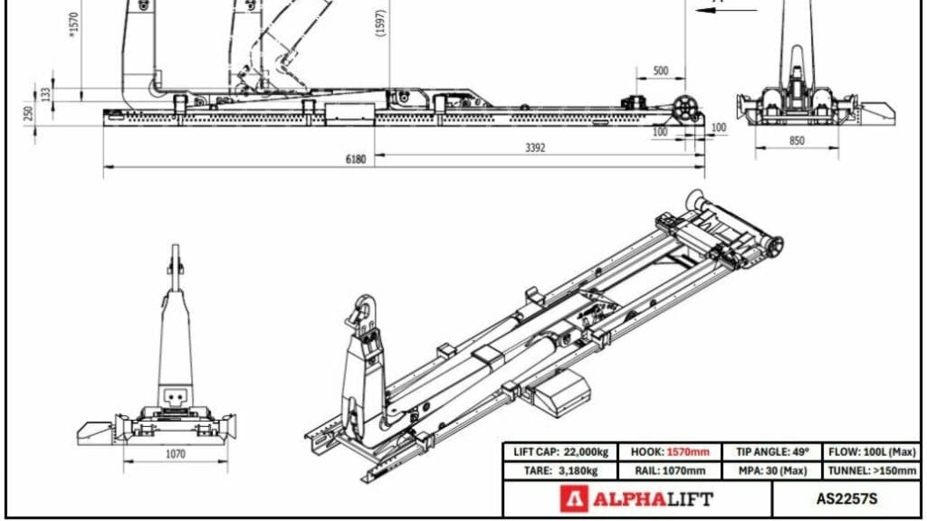 2024 New Fuso Canter Hook Lift Truck