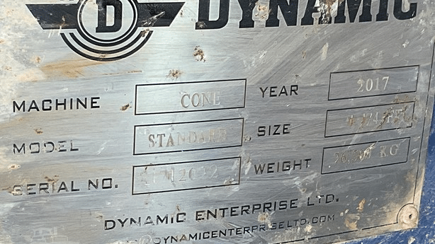 2017 Used Dynamic 4 1/4 FT Cone Crushers
