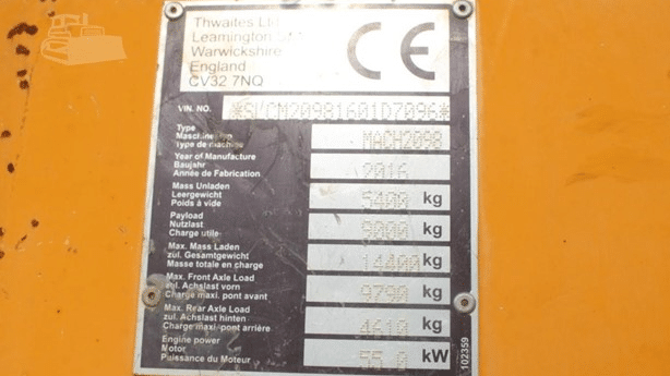 2016 Used THWAITES 9000 Dumpers
