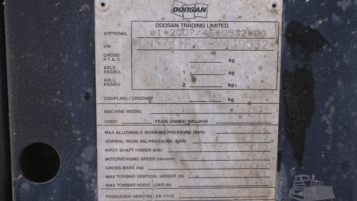2011 Used Doosan 7/41+ Air Compressors