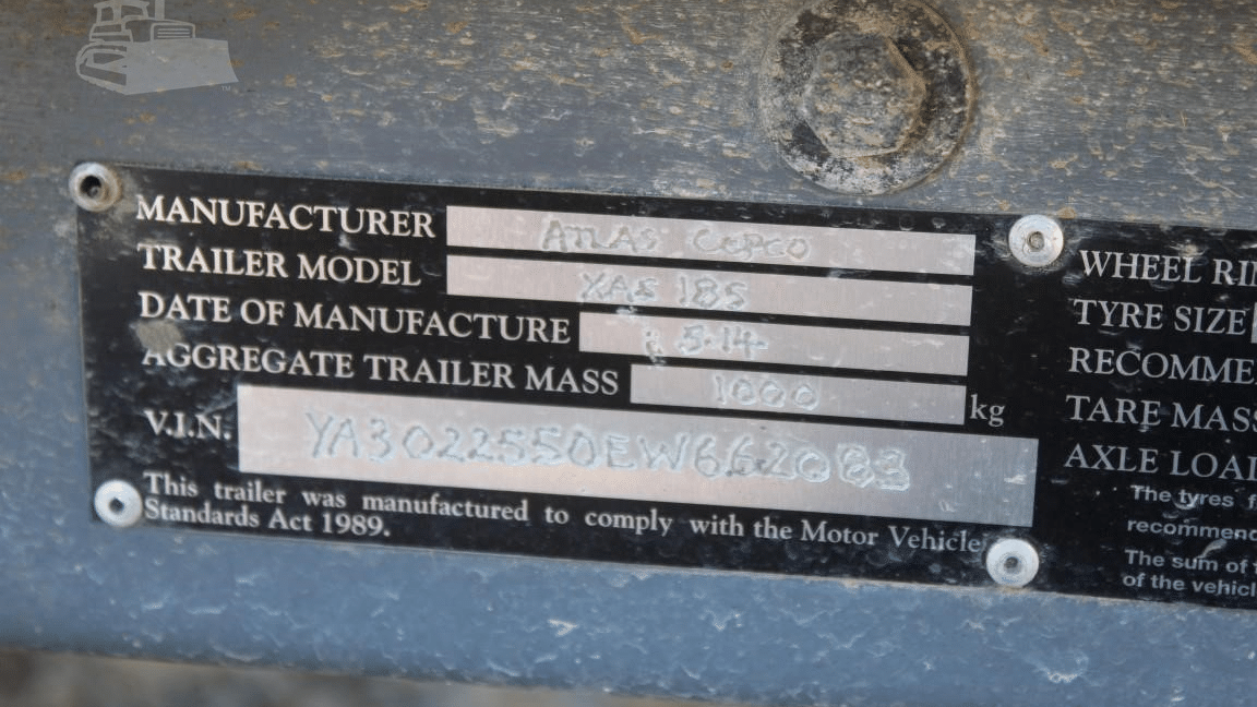 2014 Used Atlas Copco XAS185DD7 Air Compressors