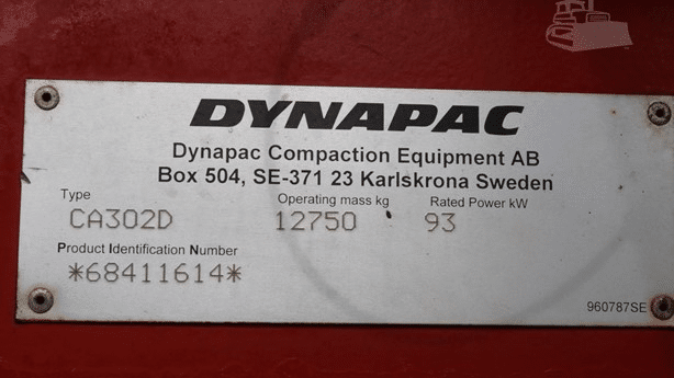 2008 Used Dynapac CA302D Roller Compactors