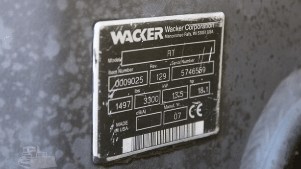 2007 Used Wacker Neuson RT Roller Compactors