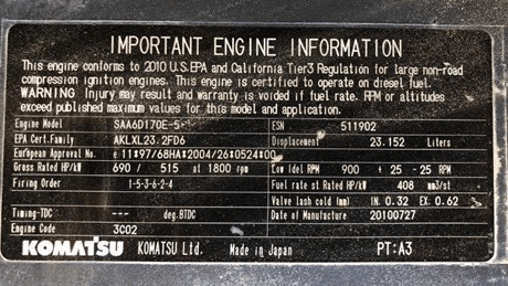 2011 Used Komatsu PC1250 LC-8 Excavators