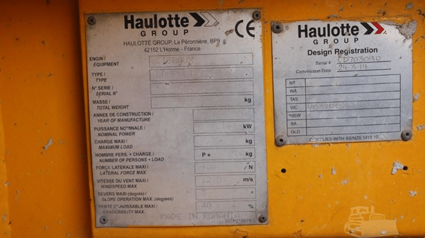 2014 Used Haulotte Compact 12DX Scissor Lifts