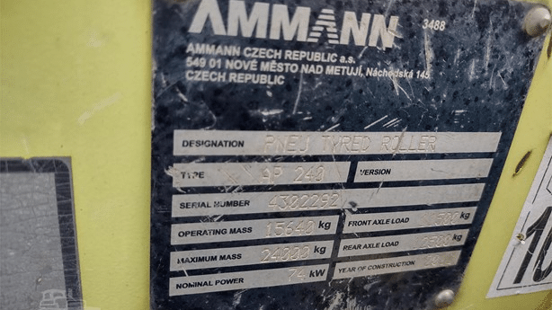 2011 Used Ammann AP 240 Roller Compactors