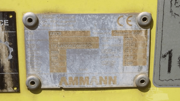 2013 Used Ammann ARX26 Roller Compactors