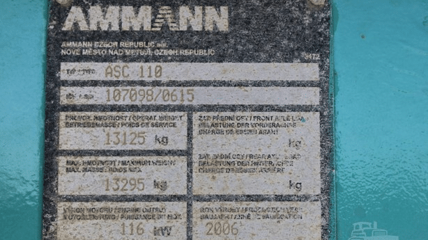 2006 Used Ammann ASC110PD Roller Compactors