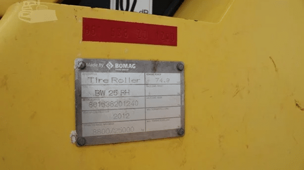 2012 Used Bomag BW25RH Roller Compactors