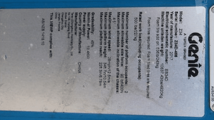 2017 Used Genie Z34/22IC Boom Lifts
