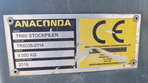 2018 Used Anaconda TR60 Stackers & Conveyors