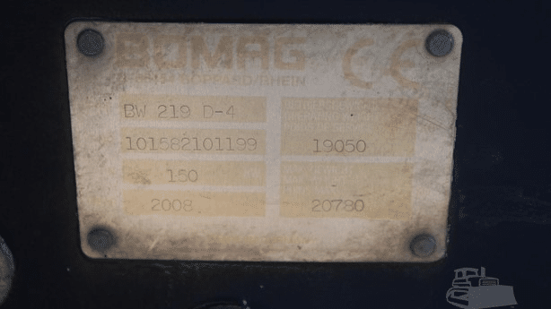 2008 Used Bomag BW219D-4 Roller Compactors