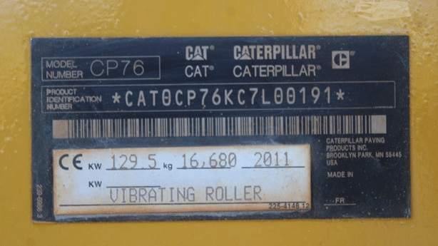 2011 Used Caterpillar CP76 Roller Compactors