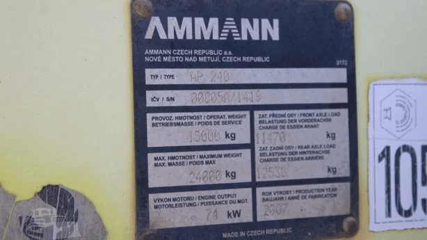 2007 Used Ammann AP 240 Roller Compactors
