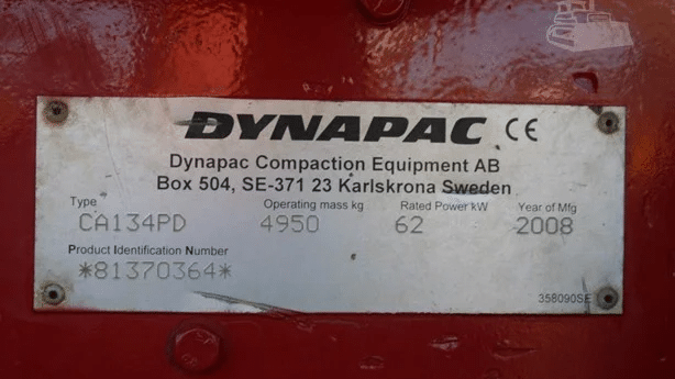 2008 Used Dynapac CA134PD Roller Compactors