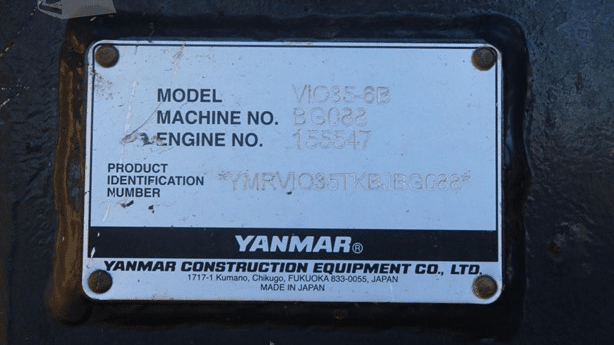 2019 Used Yanmar VIO35-6B Excavators