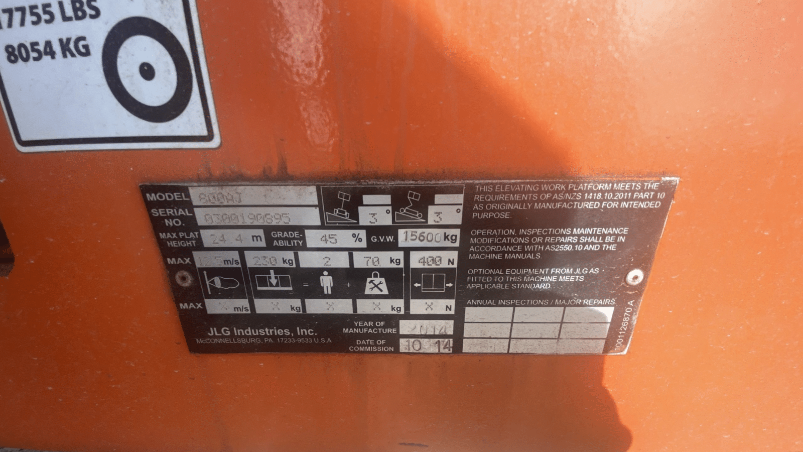 2014 Used Jlg 800AJ Boom Lifts