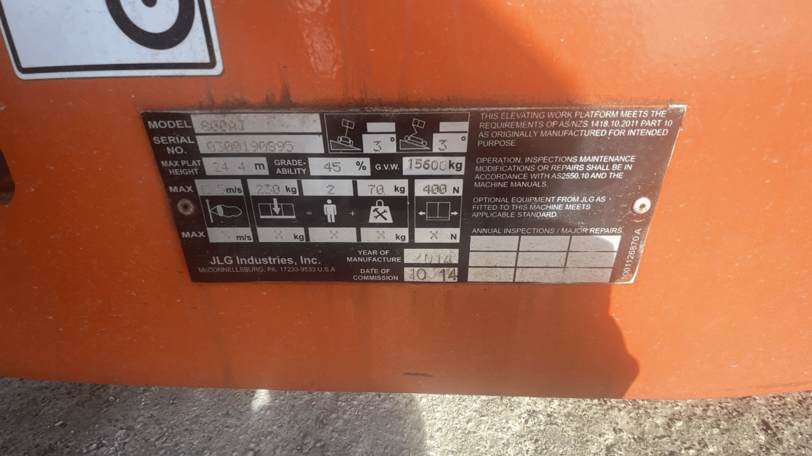 2014 Used Jlg 800AJ Boom Lifts
