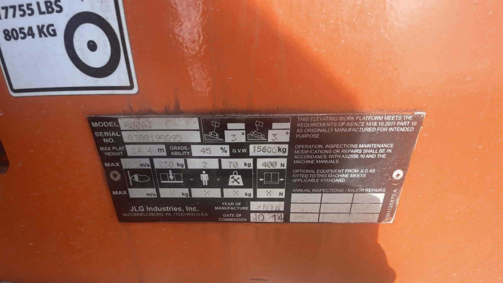 2014 Used Jlg 800AJ Boom Lifts