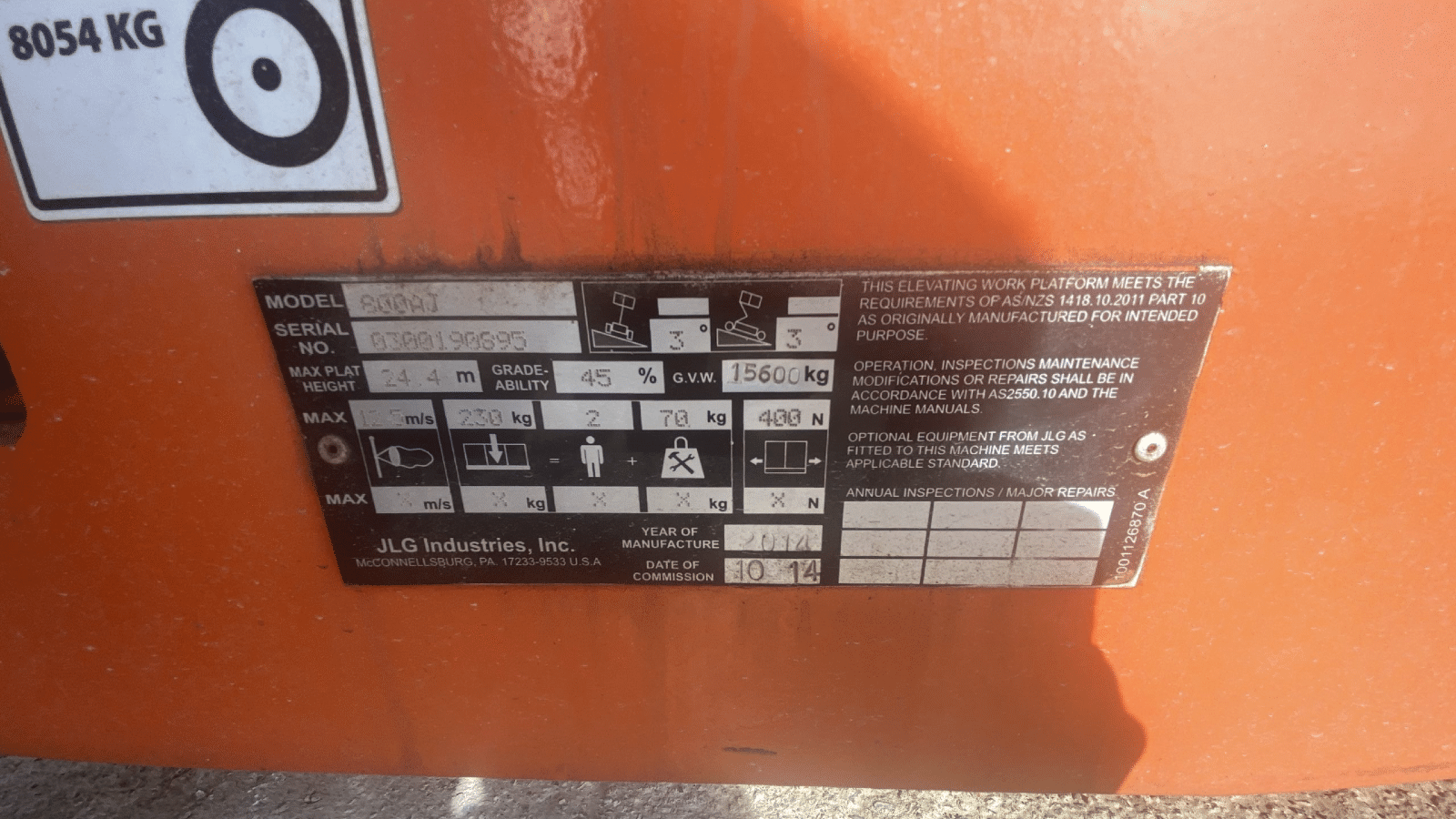 2014 Used Jlg 800AJ Boom Lifts