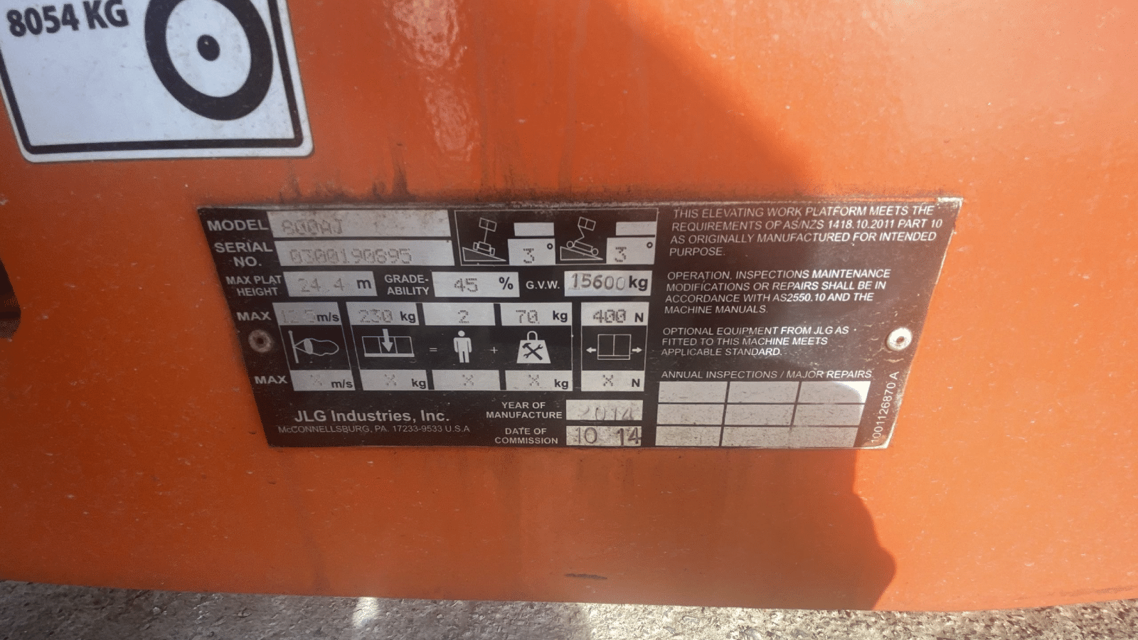 2014 Used Jlg 800AJ Boom Lifts
