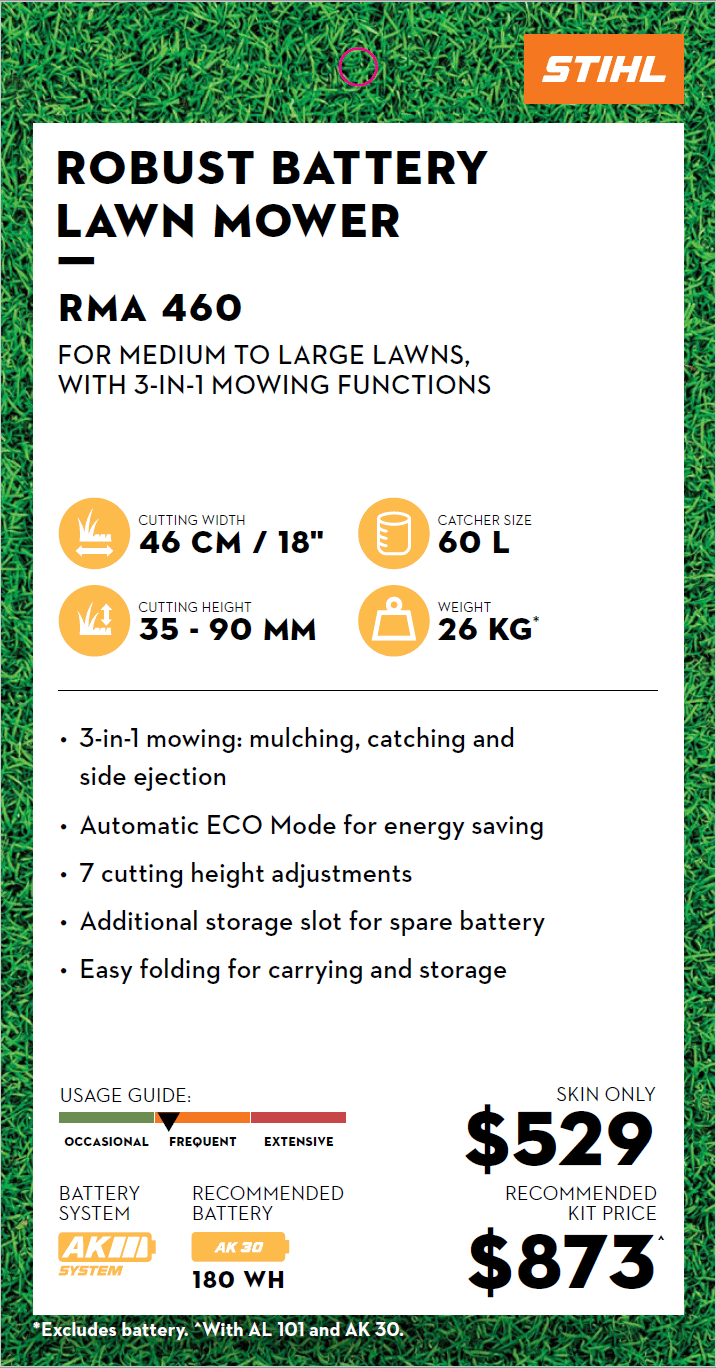 2025 New STIHL RMA460 Other Mowing Equipment
