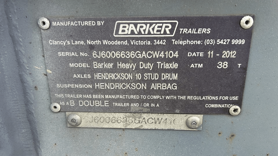 2012 Used Barker B Double Set