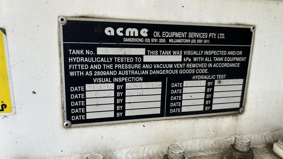 2006 Used Tieman Tanker