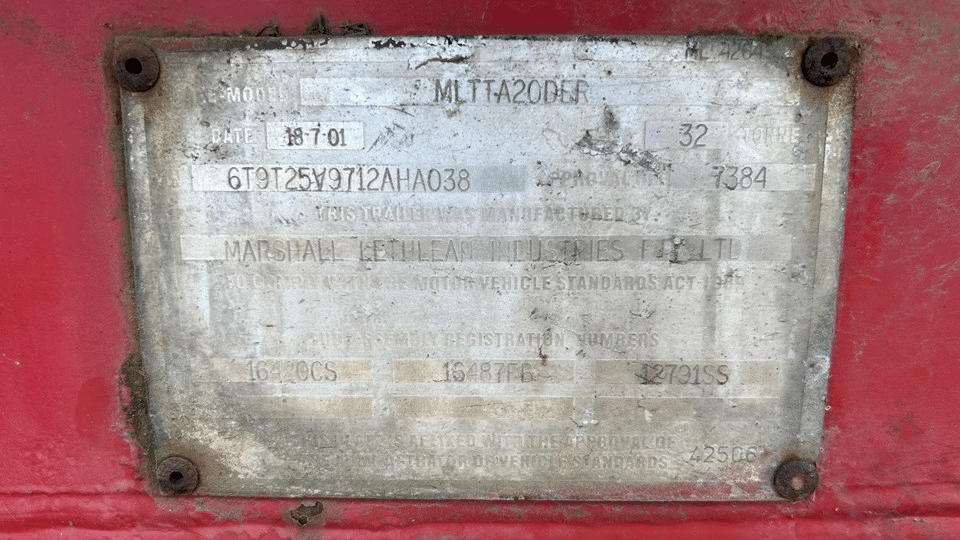 2001 Used Marshall Lethlean Tanker