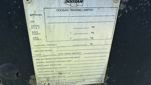 2013 Used Doosan 140CFM Air Compressors
