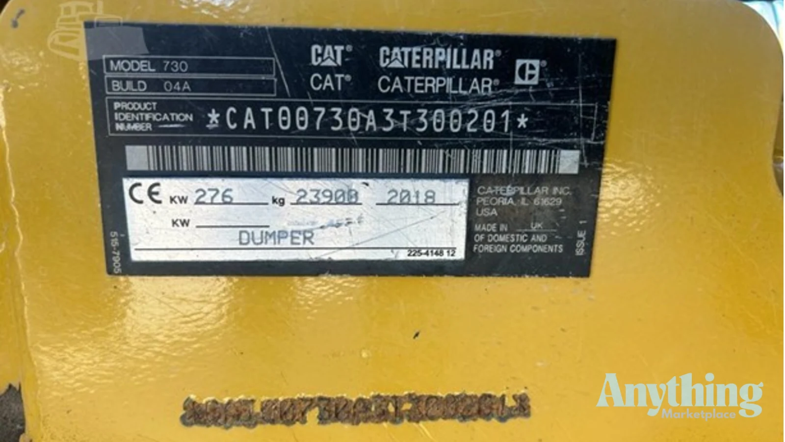 2018 Used Caterpillar 730 Dump Truck