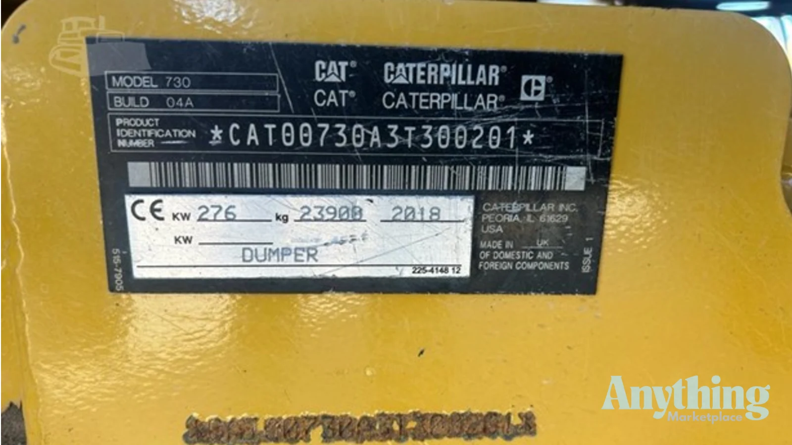 2018 Used Caterpillar 730 Dump Truck