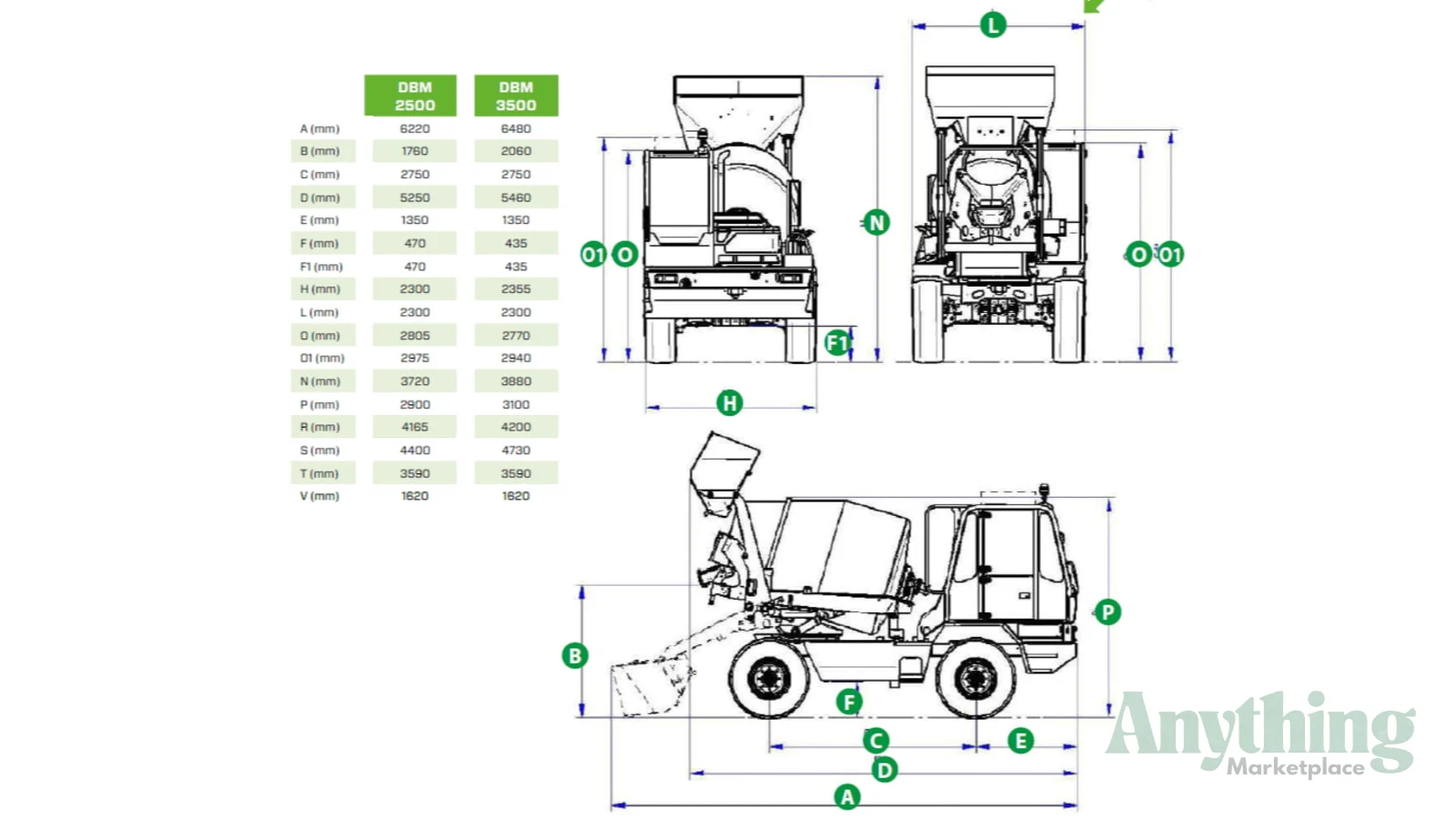 New Merlo DBM 2500-DBM 3500 Cement Mixers