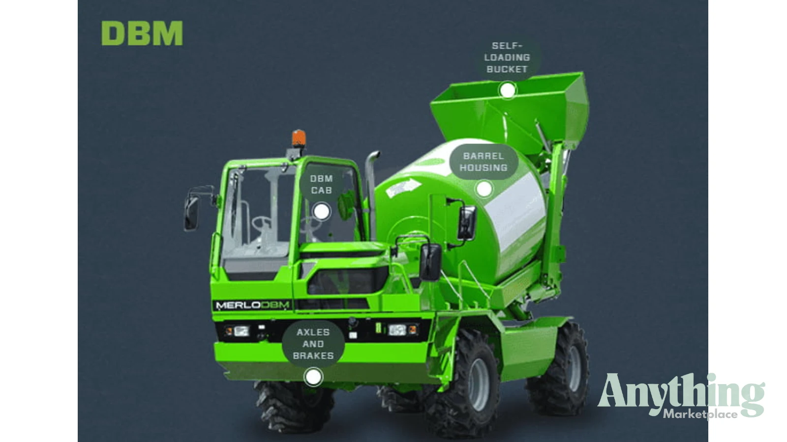 New Merlo DBM 2500-DBM 3500 Cement Mixers