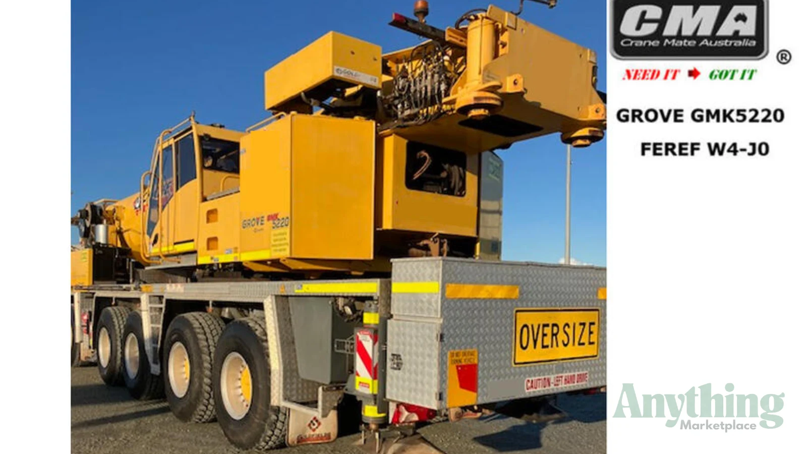 2012 Used Grove GMK5220 Crane Truck