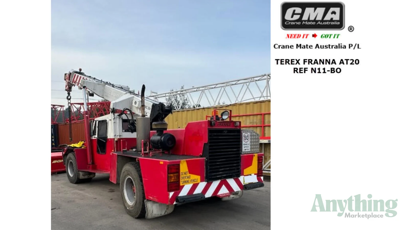 2003 Used Terex Franna AT20 Crane Truck