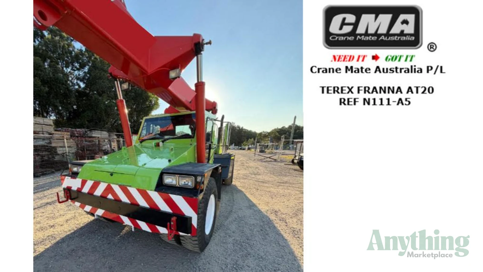 2013 Used Terex Franna AT20 Crane Truck