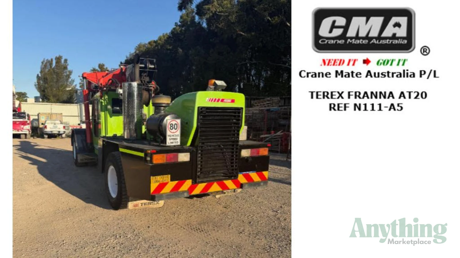 2013 Used Terex Franna AT20 Crane Truck