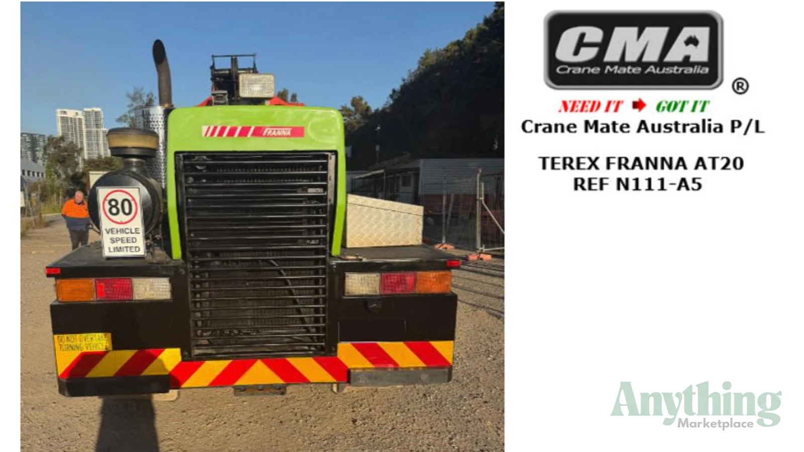 2013 Used Terex Franna AT20 Crane Truck