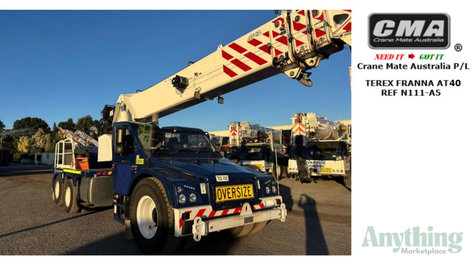 2022 Used Terex Franna AT40 Crane Truck