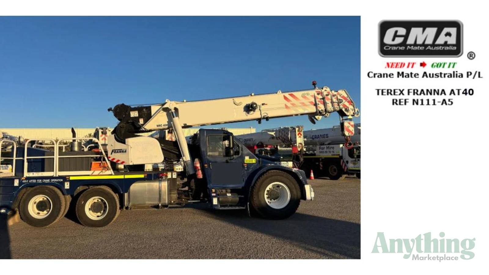 2022 Used Terex Franna AT40 Crane Truck