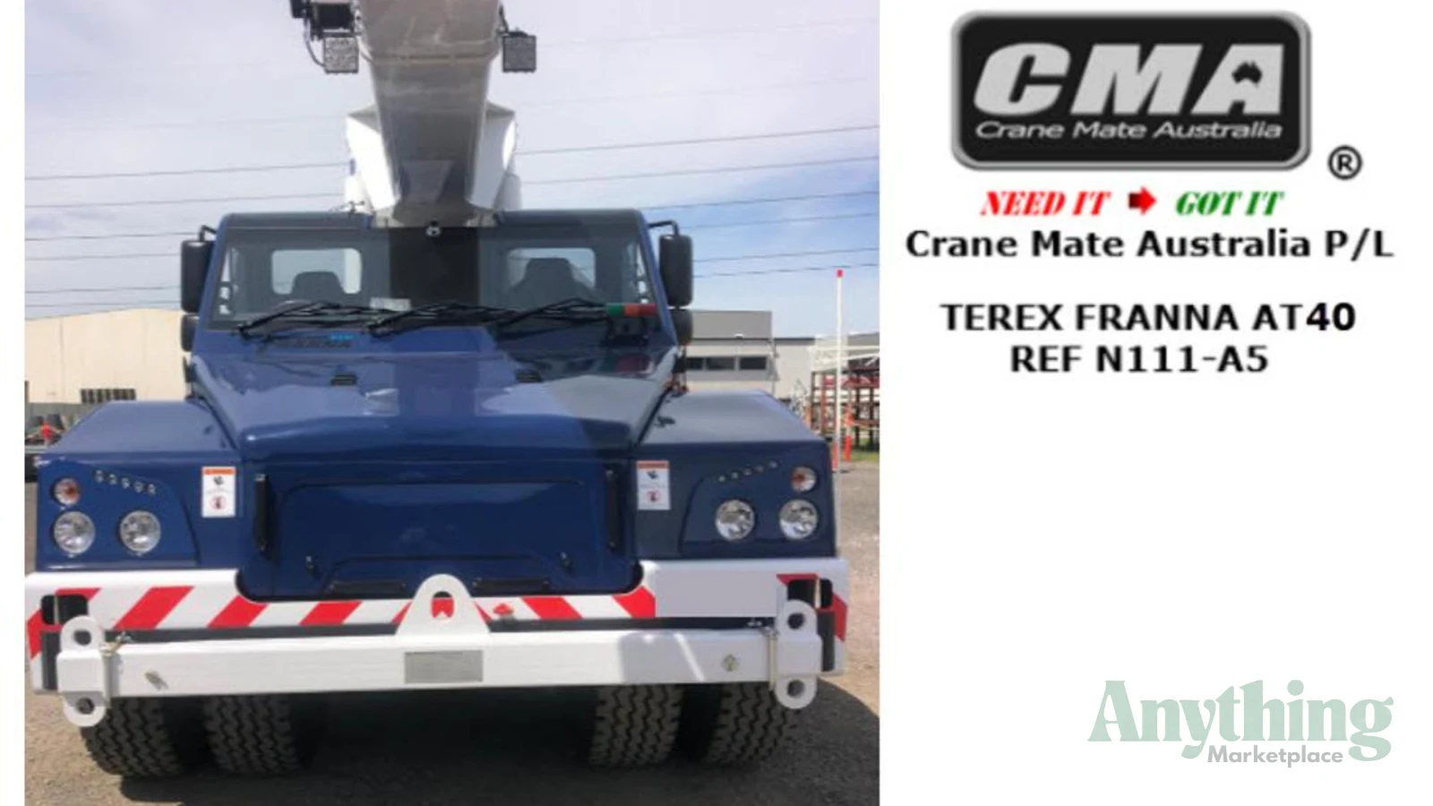 2022 Used Terex Franna AT40 Crane Truck