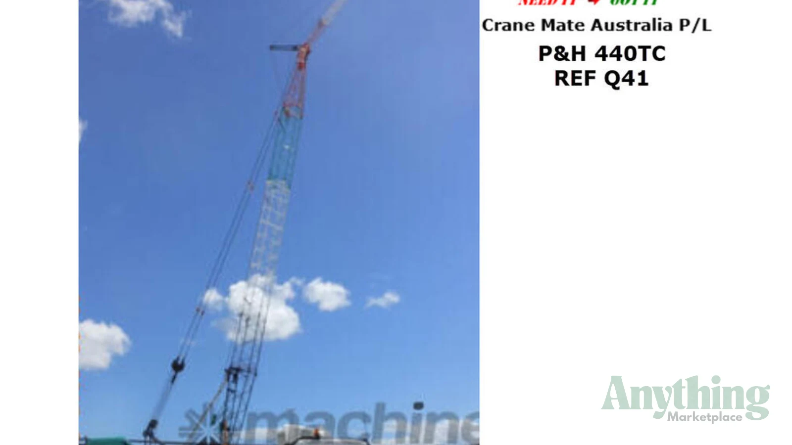 1977 Used P&H 440TC Crane Truck