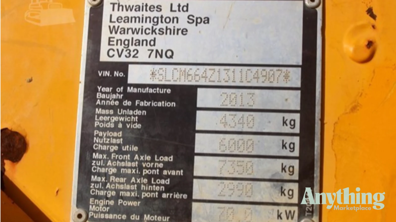2013 Used THWAITES MACH664 Dumpers